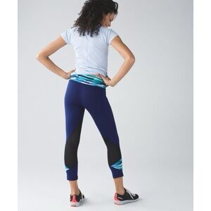 Lululemon Pace Rival Crop Hero Blue/Seven Wonders Multi 8